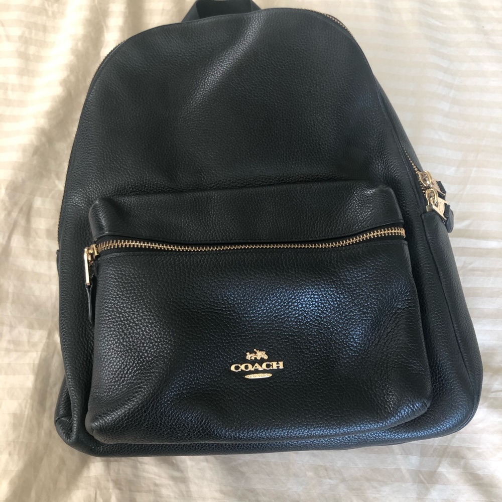 Coach leather backpack